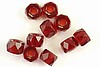 1 STRAND (25pc) 6x4mm FACETED RUBY CZECH GLASS CROW BEADS CZ109-1ST